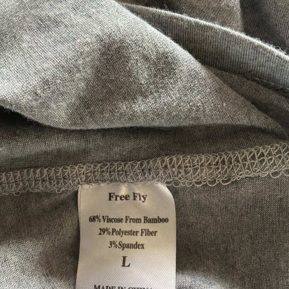 Free Fly men's Bamboo Flex gray/navy quarter zip size Large - Picture 11 of 12